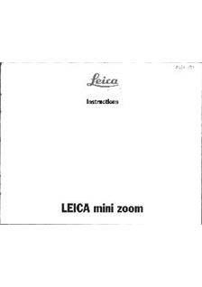 Leica Mini Zoom manual. Camera Instructions.